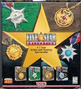 "FIVE STAR COLLECTION" 4 Game PC Game Bundle Strategic Simulations Inc Vint 1997 - Picture 1 of 7