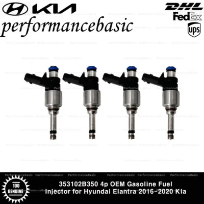 353102B350 4p OEM Inyector de combustible de gasolina para Hyundai Elantra 2016-2020 Kia  Foto 1 de 3