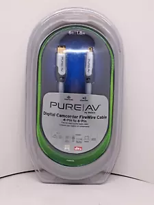 New - Pure AV Belkin Digital Camcorder FireWire Cable 4-pin To 6-pin 6 FT. - Picture 1 of 2