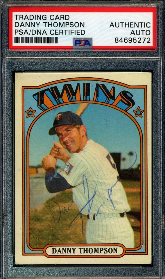 Danny Thompson PSA DNA Signed 1972 Topps Autograph - Image 1 of 1