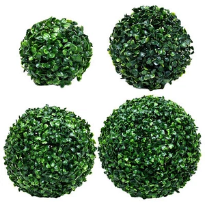 Artificial Plant Boxwood Topiary BallFaux Plants Decorative Grass Balls Wedding - Picture 1 of 16