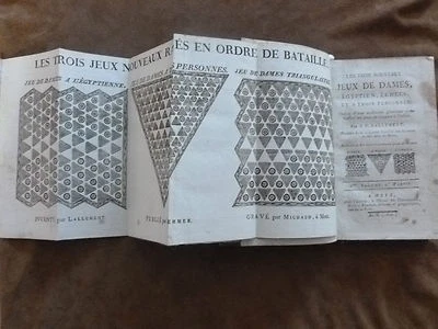 LALLEMENT. LES 4 JEUX DE DAMES.LES 3 NOUVEAUX. EGYPTIEN. ECHECS et à 3 PERSONNES - Photo 1/4