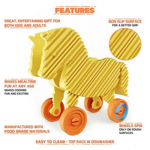 Taco Holder Waffles Toast Sandwiches, Horse Shaped, M Kitchen World, Kid Gift - Picture 1 of 2
