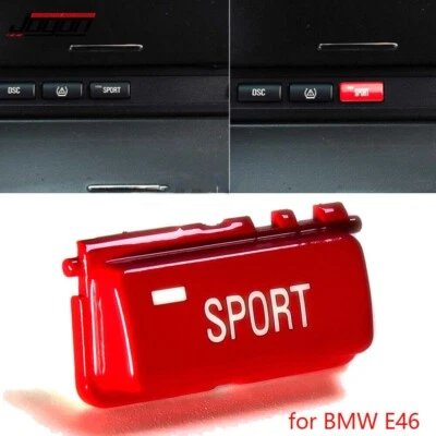 Red For BMW E46 M3 1998 1999 2000 01-2004 Replace Sport Mode Sport Button Covers Foto 1 de 4