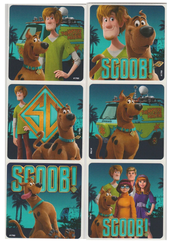 25 Scooby Doo Scoob! Pegatinas de películas, 2,5" x 2,5" cada una, favores de fiesta Foto 1 de 1