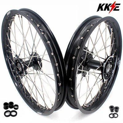 Ruedas de moto de cross fundidas KKE 21/19 para Honda CR125R CR250R 1995-2001 llanta de bujes negros Foto 1 de 4