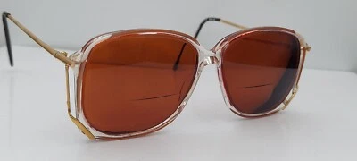Vintage Guy Laroche GL-Karen Brown Translucent Oval Sunglasses FRAMES ONLY - Image 1 of 4