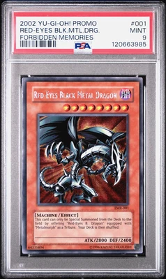 2002 YUGIOH! RED-EYES BLACK METAL DRAGON FMR-001 SECRET RARE PROMO - PSA 9 💎 - Image 1 of 2