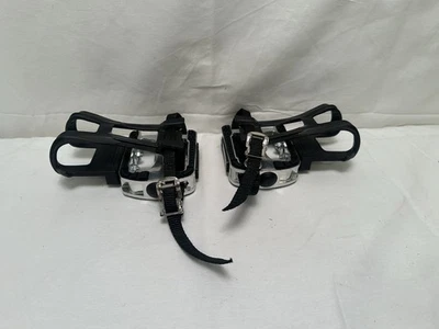 HT Bicycles Toes Cages Clips Straps Fixed Gear Fixie Mountain Bike W/Reflectors. - Image 1 of 4