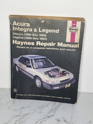Manual de reparación Haynes Acura Integra 1986-1989 Legend 1986-1990 libro #12020 Foto 1 de 4