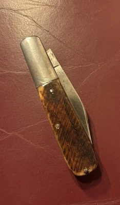 VTG Winchester USA Trademark 2703 2 Blade Barlow Bone Handle Pocket Knife - Image 1 of 4