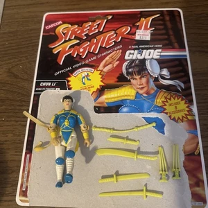G.I. vintage Joe Street Fighter 2 Chun Li 1993 Modellino Hasbro Accessori - Foto 1 di 8