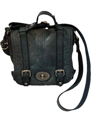 Bolso Bandolera Organizador Fossil Maddox ZB4501 Cuero Azul Motociclista Foto 1 de 4