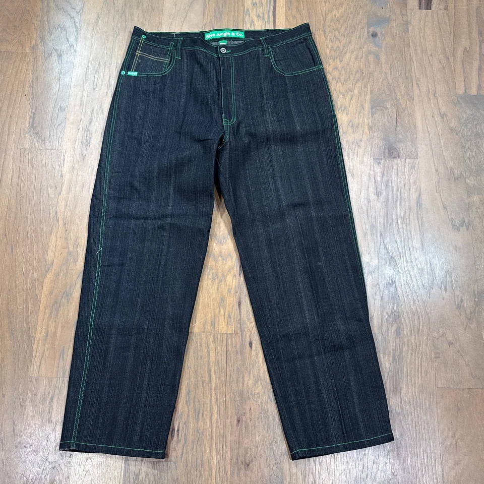 Vintage 5ive Jungle Jeans Mens 44 Black Denim Pants JNCO Style Baggy Southpole - Image 1 of 4