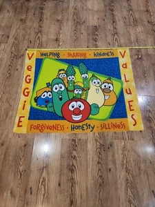 Vintage Veggie Tales Decke Panel Fleece 58" x 47" Veggie Werte - Bild 1 von 5