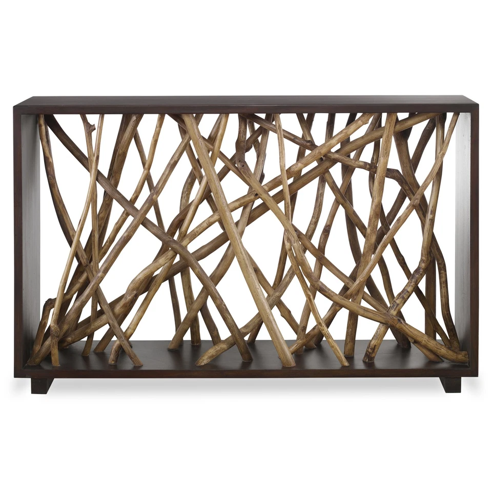 Consola/sofá mesa Uttermost 22901 14"W madera caoba - marrón Foto 1 de 4