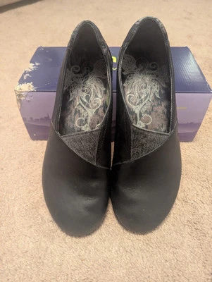 Zapato informal Ahnu Tola para mujer talla 8,5 de cuero negro sin cordones Cottagecore Foto 1 de 4