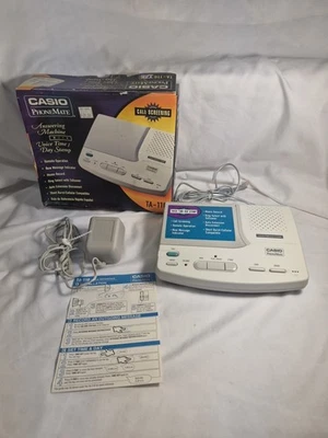 Vintage Casio PhoneMate TA-110 Anrufbeantworter 1997 Voice Time Day Tape Incl - Bild 1 von 4