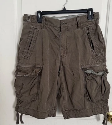 Vintage GAP Cargo Shorts Mens 33 Brown Khaki Loose Fit Utility Y2K Grunge Skate - Image 1 of 4