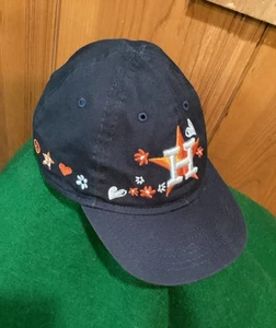 ❤ MLB Houston Astros Toddler Girls Hat Cap New Era 9Twenty hearts flowers peace  - Picture 1 of 12
