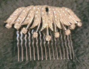 Peine de pelo vintage años 50. Diamantes de imitación. - Imagen 1 de 3