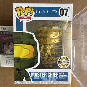 Funko Pop! Vinyl: Halo - Master Chief (mit Cortana) #7 Autogramm James Downs - Bild 1 von 8