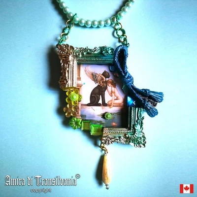 Collar Conjunto Joyería Esfinge Antiguo Barroco Joyería Rococó Lujo Babero Foto 1 de 4