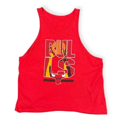 Vintage 90’s Red Chicago Bulls Tee Tank Top Shirt Size Medium - Image 1 of 4