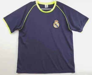 FC Real Madrid T-Shirt Mens Large Blue Soccer Fusball Crew Neck Short Sleeve - Picture 1 of 9