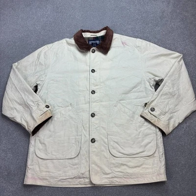 Lands End Jacket Adult Large Brown Hunting Canvas Barn Chore Corduroy Men* - Image 1 of 4