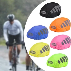 Bicycle Helmet Rain Cover Bike Helmet Cover Lightweight, Reflective Hood, - Picture 1 of 37