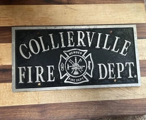 Placa de matrícula de aluminio fundido Collierville TN DEPARTMENT - Imagen 1 de 2