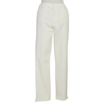 RALPH LAUREN Ivory Stretch Cotton Canvas Skinny Ankle Pants 12 - Image 1 of 3