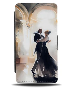 Ballroom Dancing Flip Wallet Case Dancer Dance Ball Room Tango Watercolour DK74 - Afbeelding 1 van 3