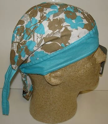 Arnés Zan azul blanco topo flor hawaiana Durag Doo trapo envío gratuito Foto 1 de 2