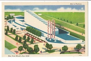 Postal vintage Feria Mundial de Nueva York 1939 Salón de la Moda - Imagen 1 de 4