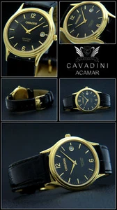 Watch CAVADINI Classic Clear Readable Unisex 33.5 mm Black - Picture 1 of 1