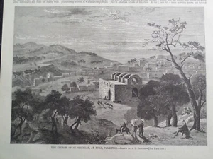 Kirche St. Jeremiah Abu Ghosh Israel Enab Palestine Harper’s Weekly 1878 - Bild 1 von 2