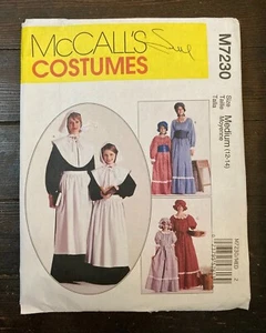 McCalls Costume M7230 Historical Pilgrim Puritan Colonial Misses 12-14 Uncut - Picture 1 of 5
