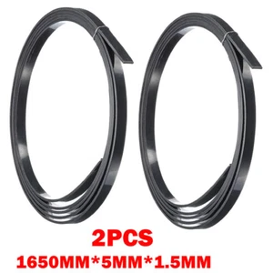 2pack Black Guitar Binding Purfling Strips ABS Guitar Binding Strip 1650*5*1.5mm - Picture 1 of 8