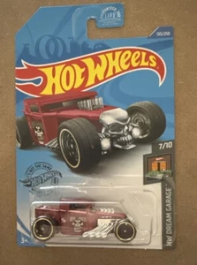 Hot Wheels #135 HW Dream Garage 2020 7/10 coctelera de huesos rojo satinado con negro - Imagen 1 de 1