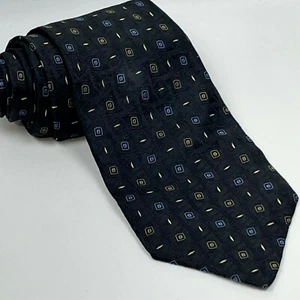 Robert Talbot Best of Class black foulard necktie woven silk tie L57" W3.75" - Picture 1 of 11