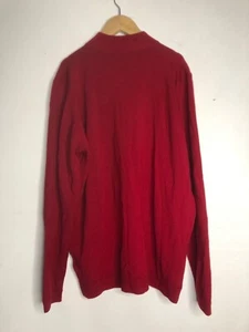 Vintage David Jones Pure Merino Wool Red Sweater Jumper Sz L Australian designer - Picture 1 of 10