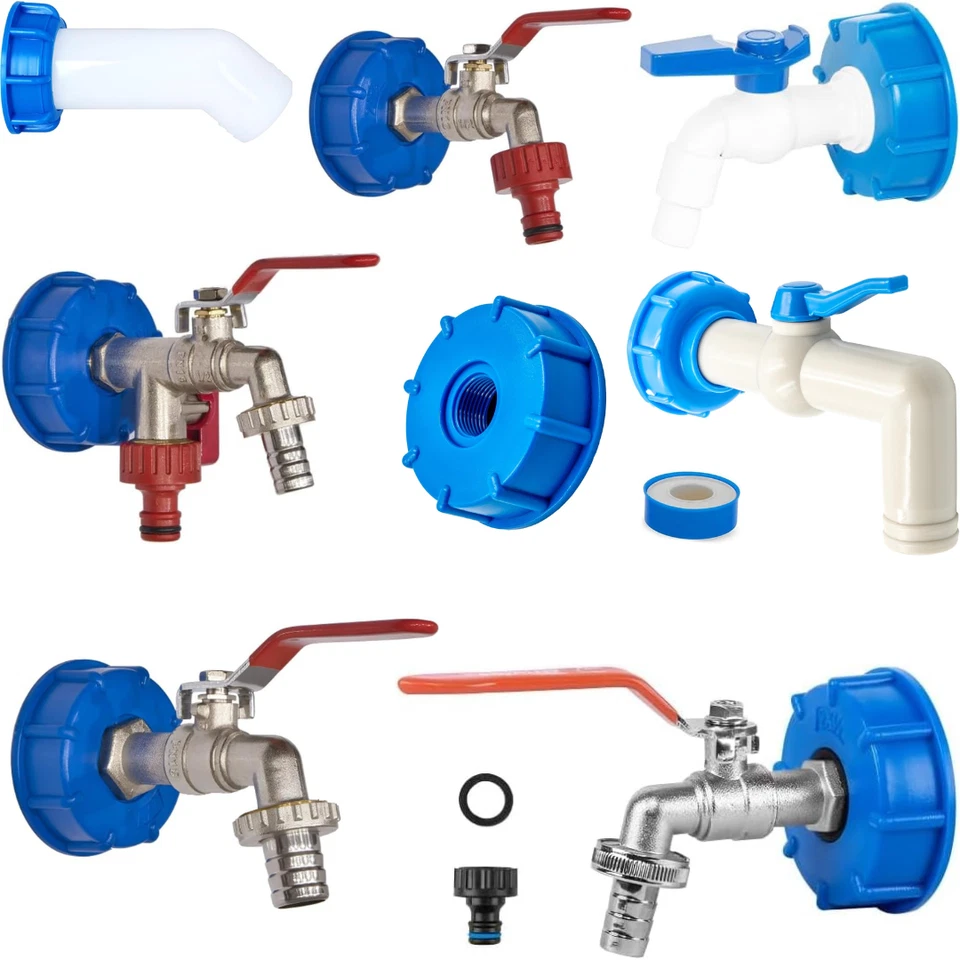 IBC Verbinder Adapter Deckel Hahnventil Ventilauslauf Tankcontainer Kugelhahn - Bild 1 von 1