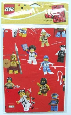 LEGO 853240 Minifigure Wrapping Paper carta regalo: 2 fogli + 2 biglietti auguri - Image 1 of 3