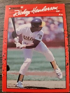 Rare RICKEY HENDERSON 1990 Donruss ERROR Card #304 NO DOT Inc MISPRINT A’s