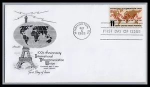 US FDC # 1274 11c Telecommunications Artmaster 1965, 9e312 - Picture 1 of 1