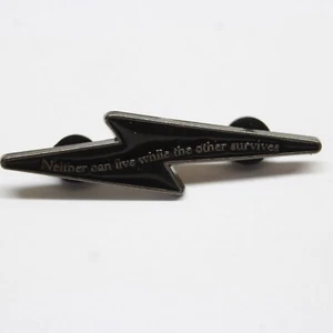 Harry Potter Neither Can Live While The Other Survives Lapel Pin Lightning Bolt - Picture 1 of 3