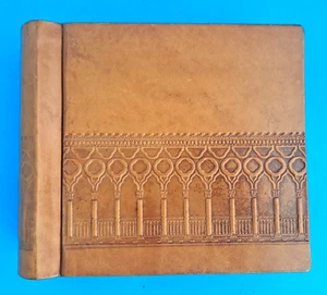 DAISY ARTS ITALY VENETIAN LEATHER PHOTO ALBUM SCRAPBOOK W/INTERLEAVES NWOT - Picture 1 of 4