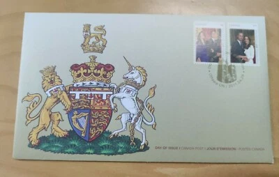 Canada Royal Couple Royal Wedding Prince of Wales William Kate 2v stamp FDC 2014 - Image 1 of 4